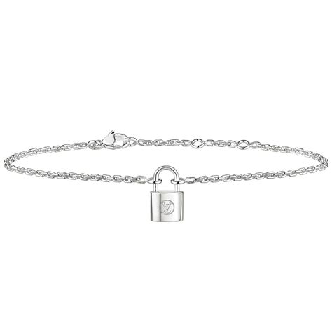 silver lockit color bracelet sterling silver louis vuitton|louis vuitton bracelet with lock.